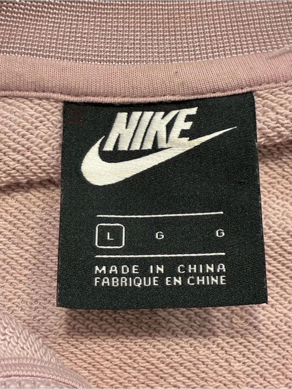 Nike 🟣 Girls Size Large NSW Icon Jacket in Plum Chalk with Black Stripes